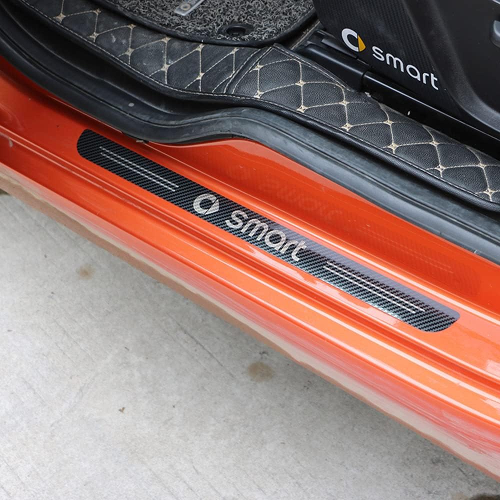Seuil De Porte Acier Inoxydable Smart Fortwo 451 453 – Protection Anti-Rayures, Plaque Seuil Voiture 4 Pièces