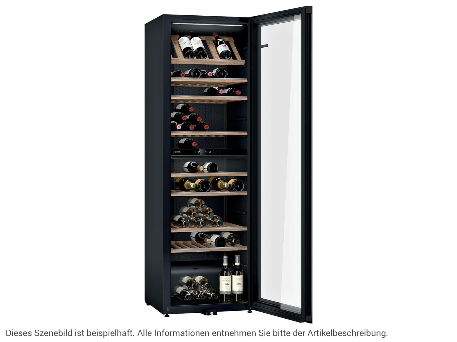 Bosch Serie 6 KWK36ABGA Weinkühlschrank 199 Flaschen 405 L 186 x 60 cm 5-20 °C zwei Temperaturzonen LED