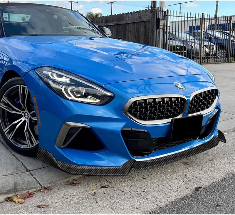 3PCS Front Bumper Lip Kit fit for compatible with 2019-2022 BMW Z4 G29, M-Sport Style Splitter Trim Protection Spoiler, Air-Dam-Chin-Diffuser (Carbon Look)