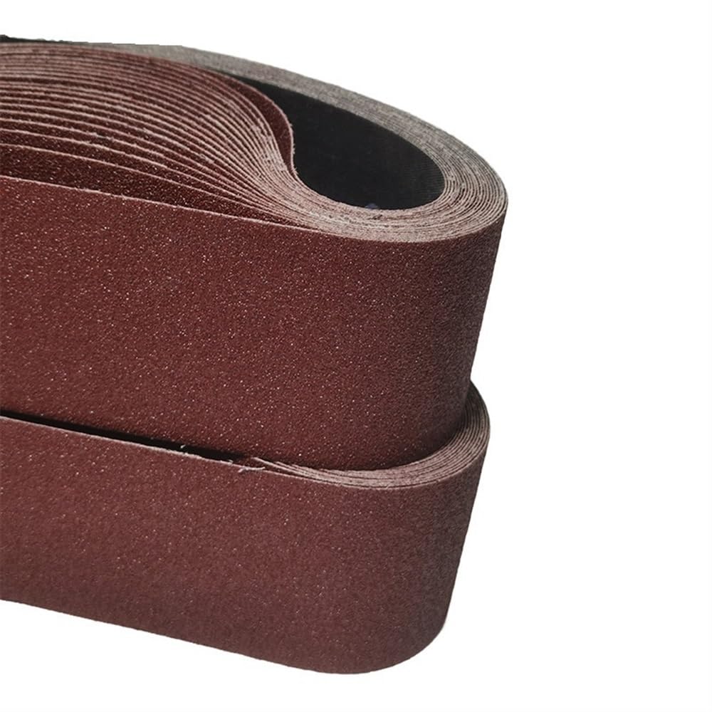 Szlifierka taśmowa, 10 szt. Grube 36 80 240 / Drobne 320 400 600 Paski ścierne, 75 x 457 mm(600)