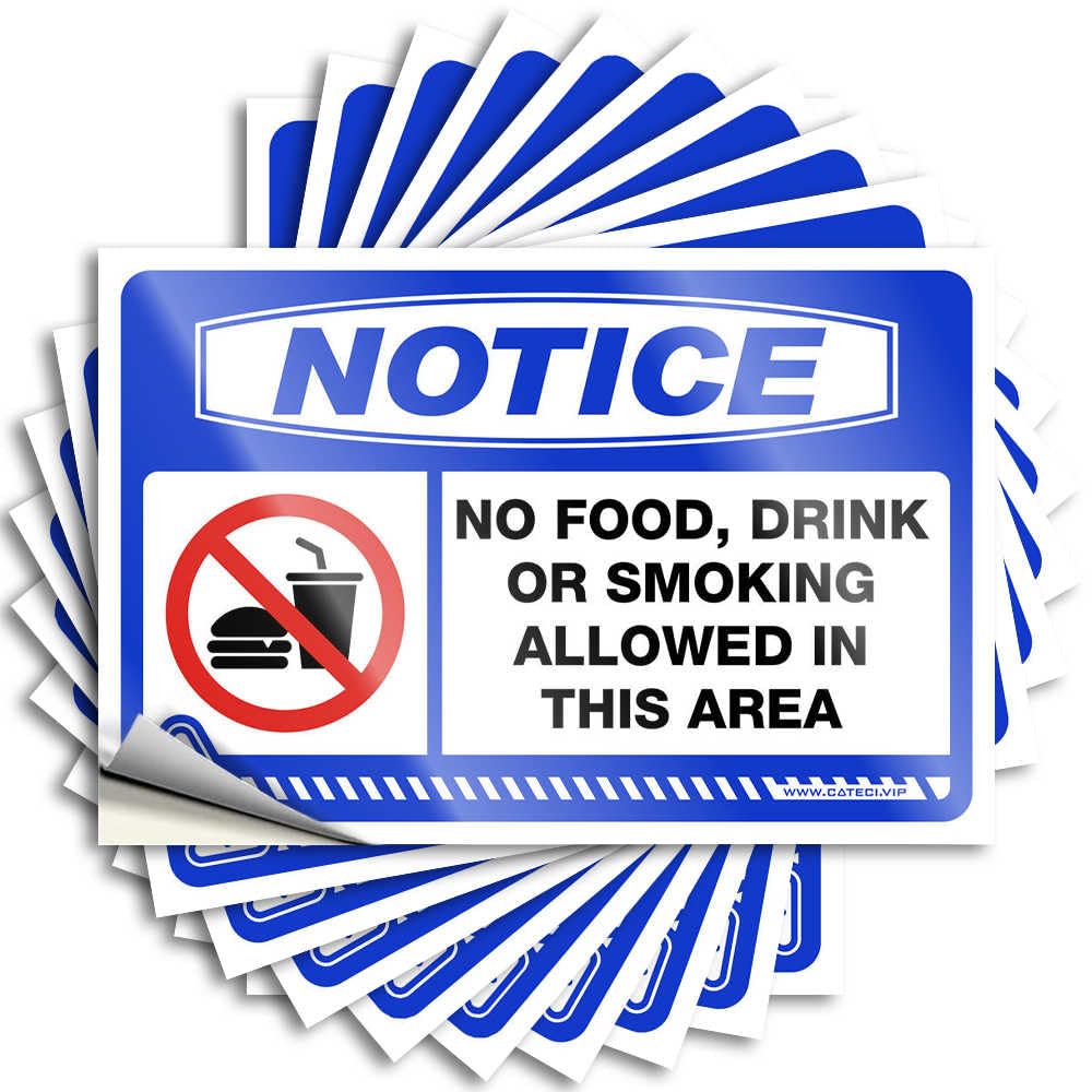 Notice No Food, Drink Or Smoking Allowed in This Area Decals Stitch Room Decor | Scented Soft Bath Removable Decal Pack(8X12CM)
