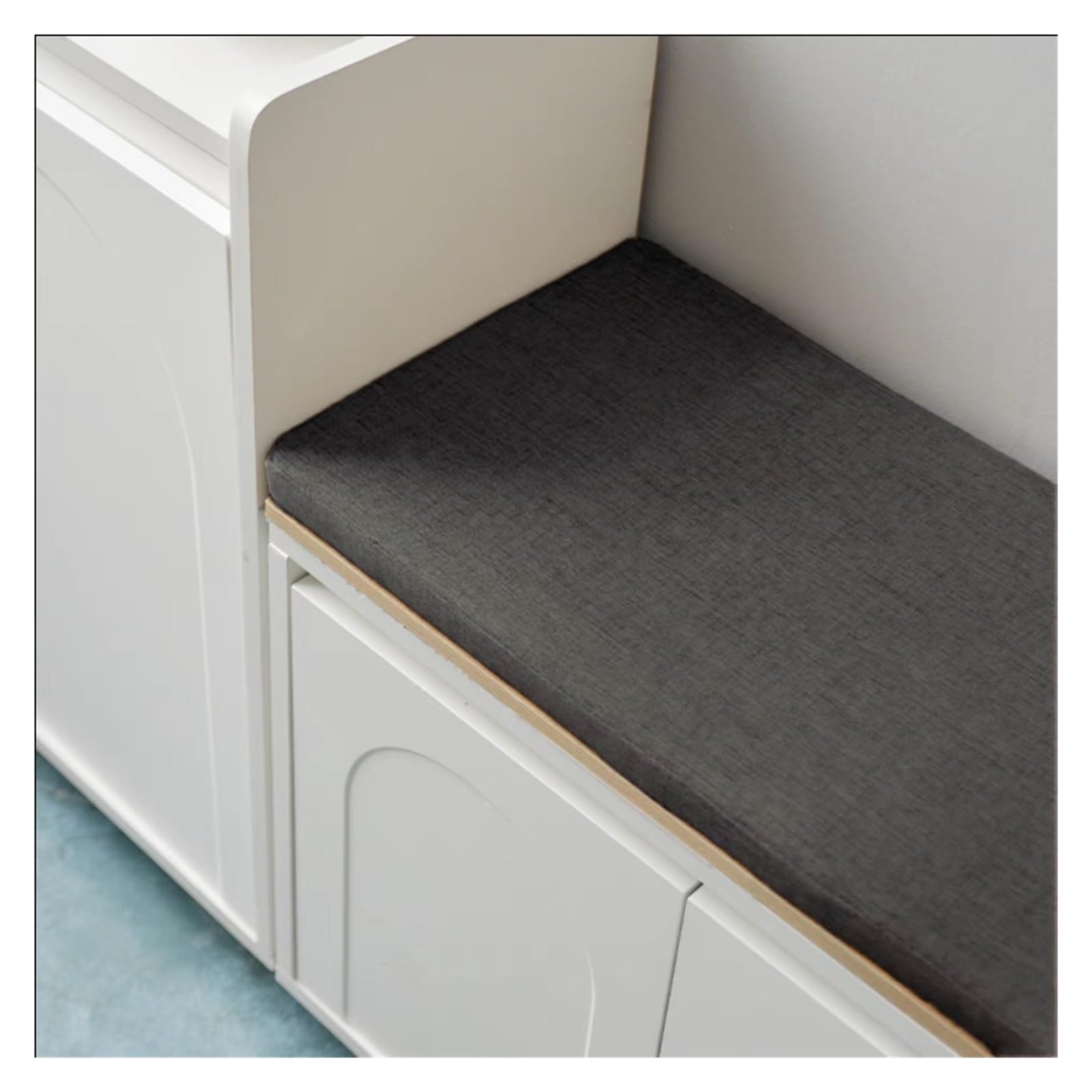 Coussins de banc intérieurs extérieurs gris foncé antidérapants 100x40 80x40 80x30
