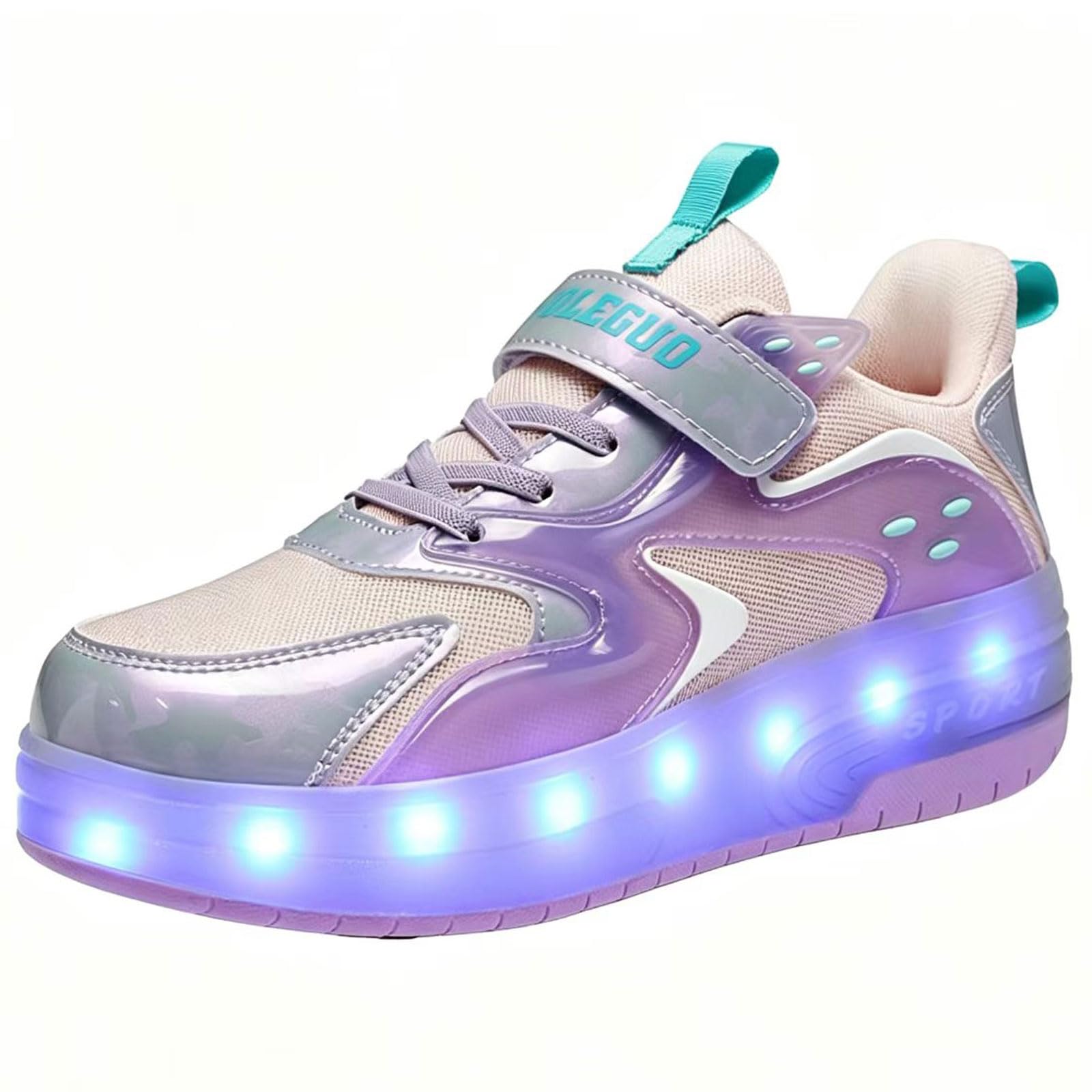 Trampki z kółkami, ładowanie USB, wielokolorowe buty LED do jazdy na rolkach, dziecięce buty do jazdy na świeżym powietrzu, trampki do biegania dla chłopców i dziewcząt, odporne na zużycie i