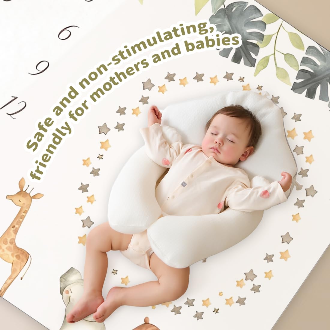 ikasus Coperta fotografica neonato,Tappeto mese per neonato,Coperta per bambino passo, sfondo fotografico Prop, coperte in flanella per neonati,Regalo personalizzato per ragazzi e ragazze 100 x 120 cm