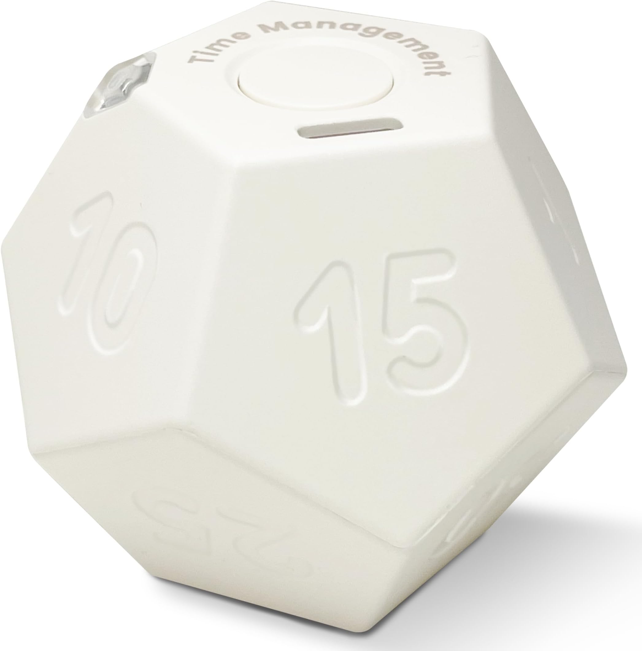 Cube Pomodoro Timer - Flip to Start Countdown, Rechargeable Mini Productivity Timer for Study, Office, 11 Preset Times, Silent/Vibration, Time Management Tool for Kids & ADHD (White)