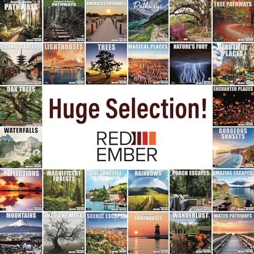 Image of RED EMBER Porch Escapes 2025 Wall Calendar 12 Month | 12 inch x 24 inch Open | Thick & Sturdy Paper | Giftable | Calendar 2025