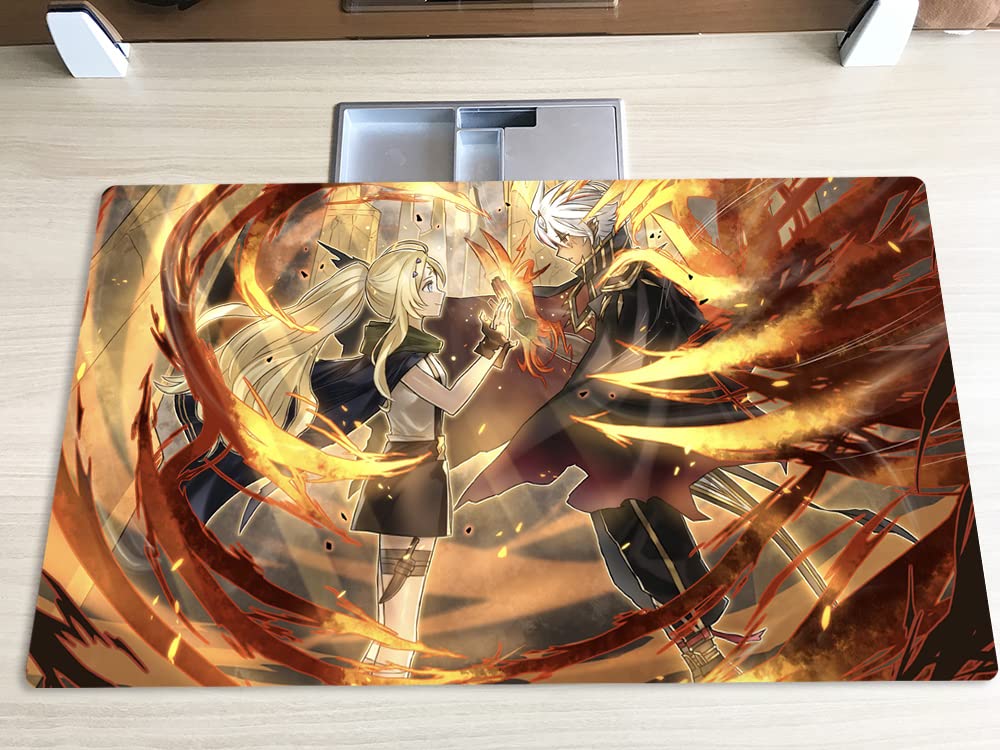 Nouvelle Mlikemat Playmat Dogmatika Ecclesia, Les Vertueux & Les Tombés d'Albaz TCG CCG Tapis de Jeu de Cartes à Collectionner Sans Zones + Sac Gratuit (ZD014-910-K-Sans Zones)