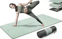 Tapete de Yoga, Tapete Yoga, 183 * 61cm Tapete para Yoga, Tapete Yoga Mat 6 Mm de Espessura, Pilates Tapete de Yoga Antiderrapante, Boa AderêNcia Yoga Tapete Material TPE