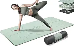 Tapete de Yoga, Tapete Yoga, 183 * 61cm Tapete para Yoga, Tapete Yoga Mat 6 Mm de Espessura, Pilates Tapete de Yoga Antiderrapante, Boa AderêNcia Yoga Tapete Material TPE