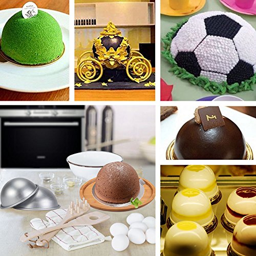 WGFOIP 8cm Hemisphere Cake Tin, Half Sphere Baking Tins Aluminium Dome Cake Pan with Convenient Demolding for Dessert Pudding Baking - Image 2