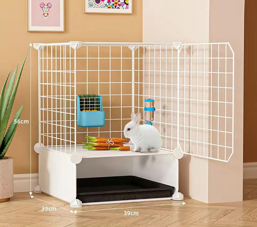 Gabbia for conigli da interno, grande gabbia for gatti, recinti for gatti da interno, recinto fai da te for gatti, cuccia in metallo staccabile for ratti adulti/conigli/furetti/cincilla/gatti, gabbia