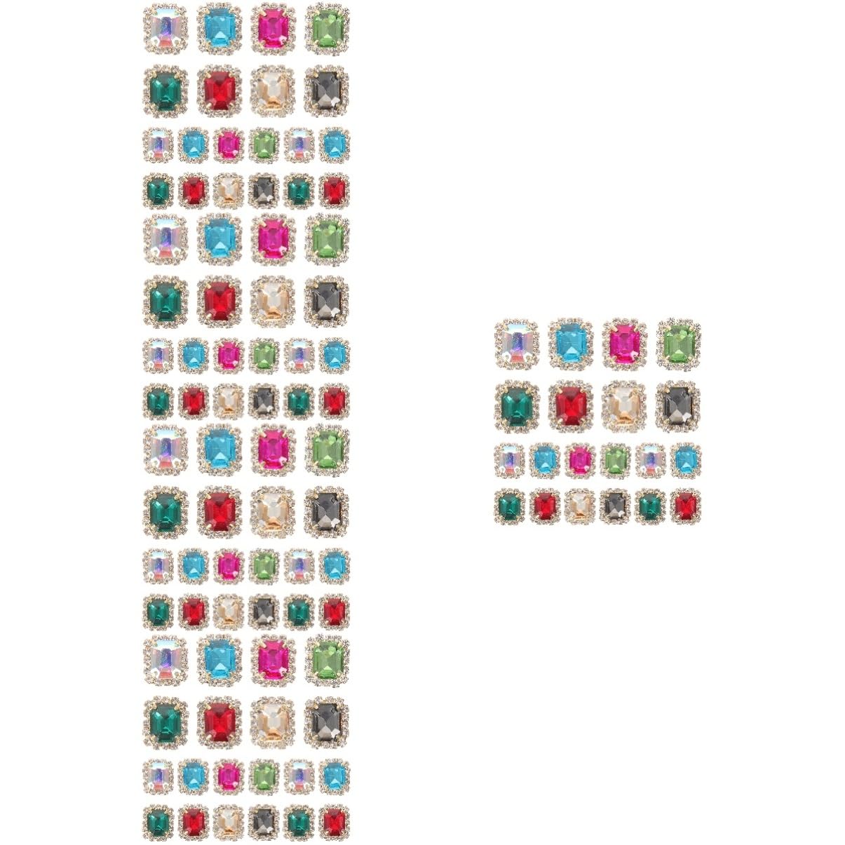 TEHAUX 100stücke Dekorative Rhinestones Nähen Glitzernde Strasssteine Für -bastelarbeiten Schmuck Kleidung Und Accessoires Für Kreative Projekte Und Festliche Anlässe