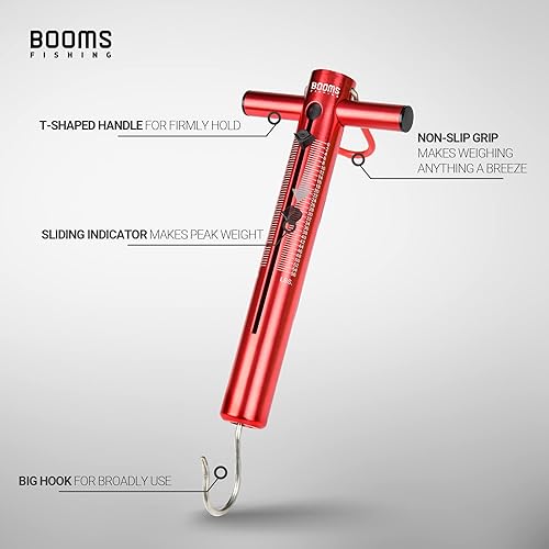 Miniatura 2 de Booms Fishing Escala de aluminio TS1 con resorte y gancho de 50 libras/48.5 lbs