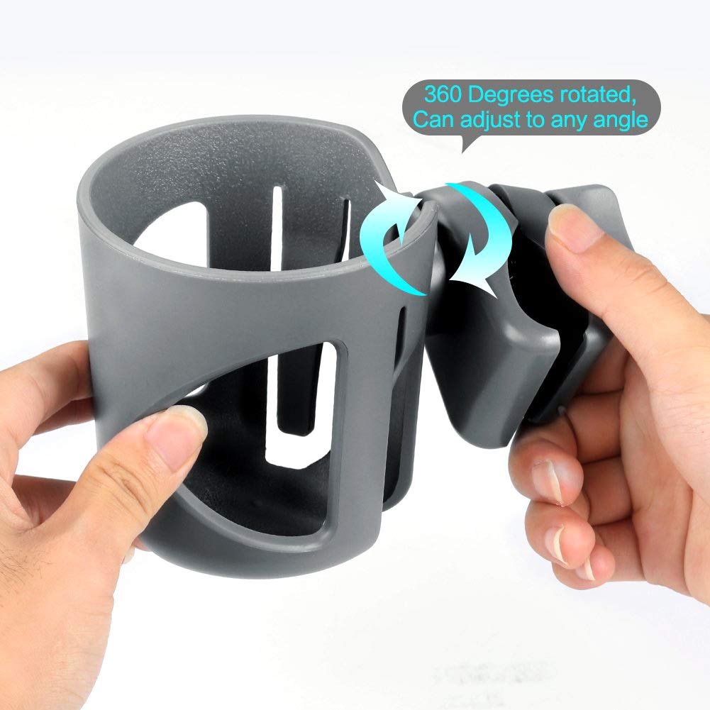 Porte-gobelet pour Poussette, Organisateur de Bouteilles réglable pour Poussette, Tasse de Boisson et de café, Accessoires de Poussette universels,Convient pour Buggy et vélo