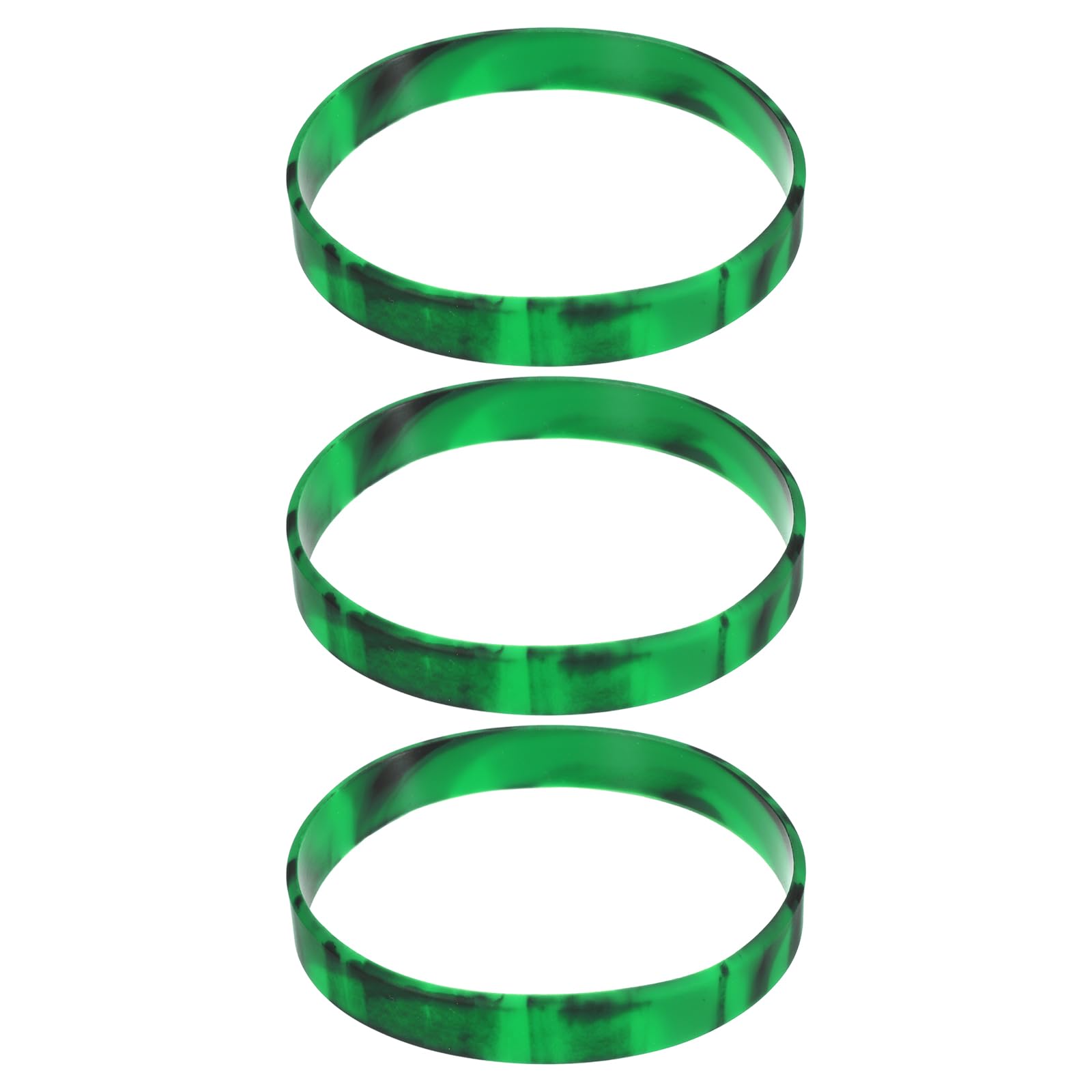 sourcing map 3Pcs Bracelets Wristbands 1/2 Inch Width 8" Length for Sports Club, Group Games, Party Favors Fashion Party Sports Accessories, Multi Color Wristbands, Green Black