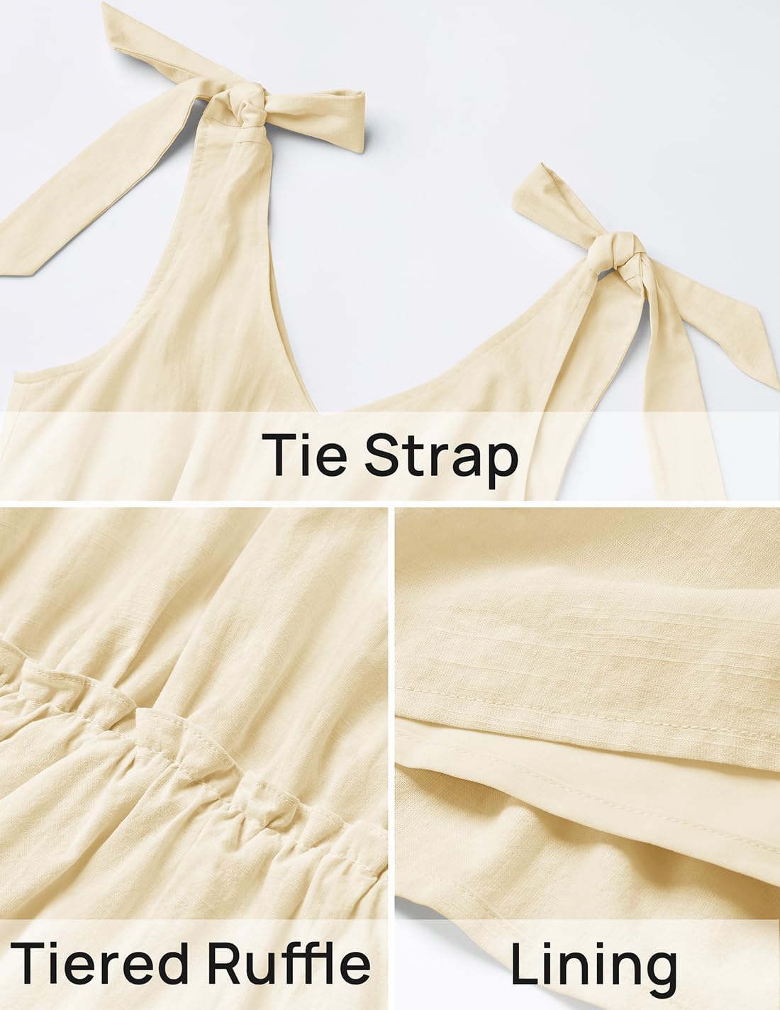 ZESICA Women's 2026 Summer Boho Sleeveless Midi Dresses Casual V Neck Spaghetti Strap Flowy A Line Tiered Beach Long Sundress - Image 6