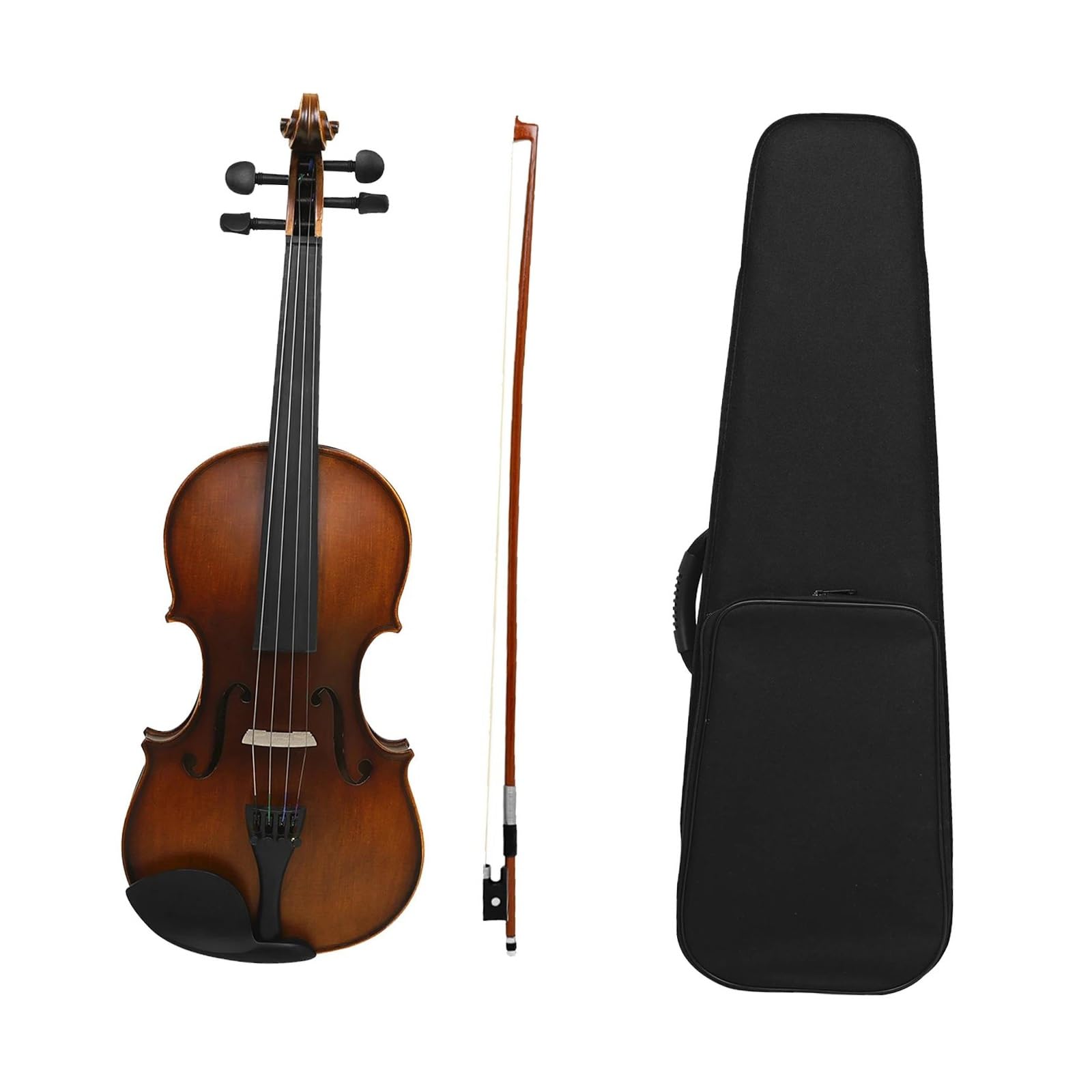 Violino Acustico In Legno Massello Violino Principianti | 4/4 a grandezza naturale adatto ai principianti(Set A)