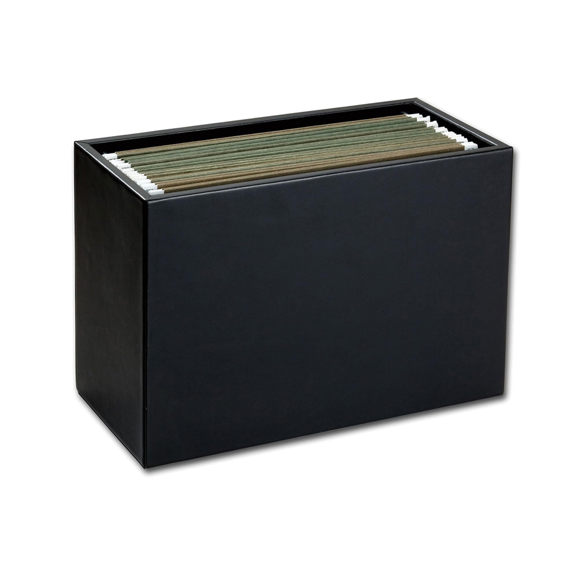 Dacasso Classic Hanging File Folder Box, Nero