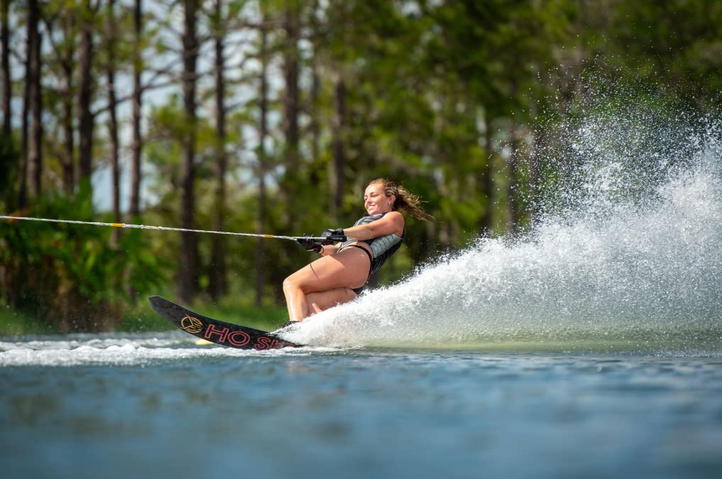 HO Carbon Omni Womens Slalom Waterskis Carbon/Pink 67in