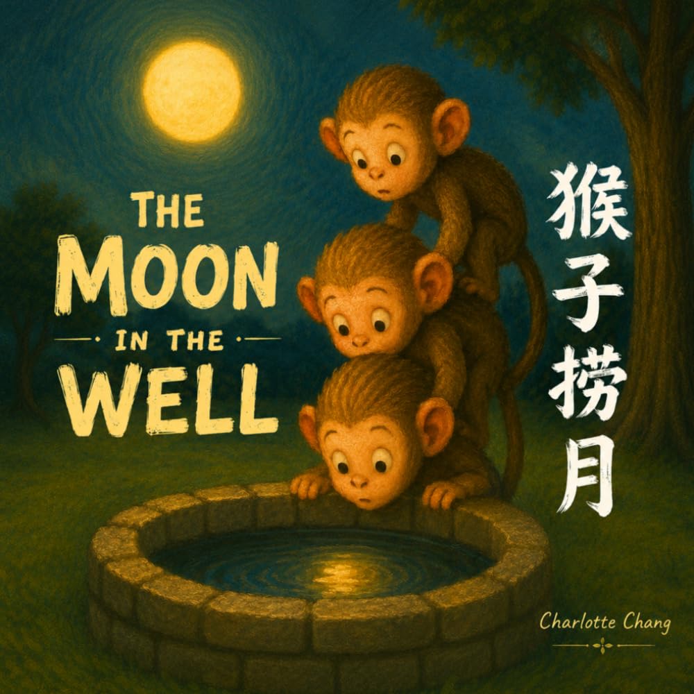 The Moon In The Well: A Rhyming Picture Book of a Classic Chinese Folktale in English, Simplified Chinese, & Pinyin! (English-Chinese Bilingual Kids' Books)