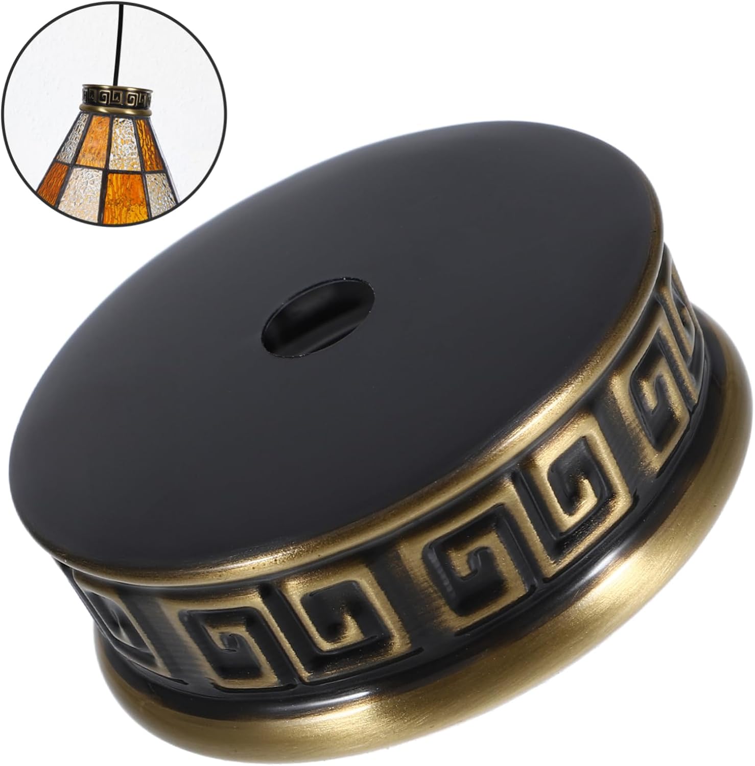 Rounded Wall Lamp Shade Cup Chinese Style Finial Replacement for Lamp Holder Sturdy Metal