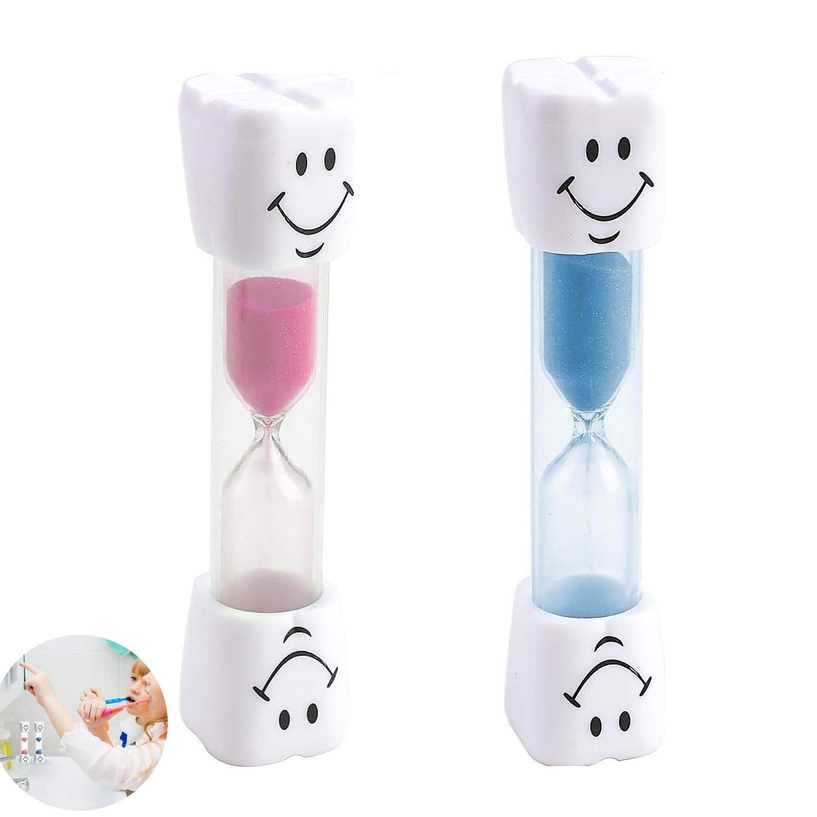 2 PCS Toothbrush Timer for Kids, Teeth Brushing Timer for Kids, for Teeth for Dental Hygiene, Kid Habit Education