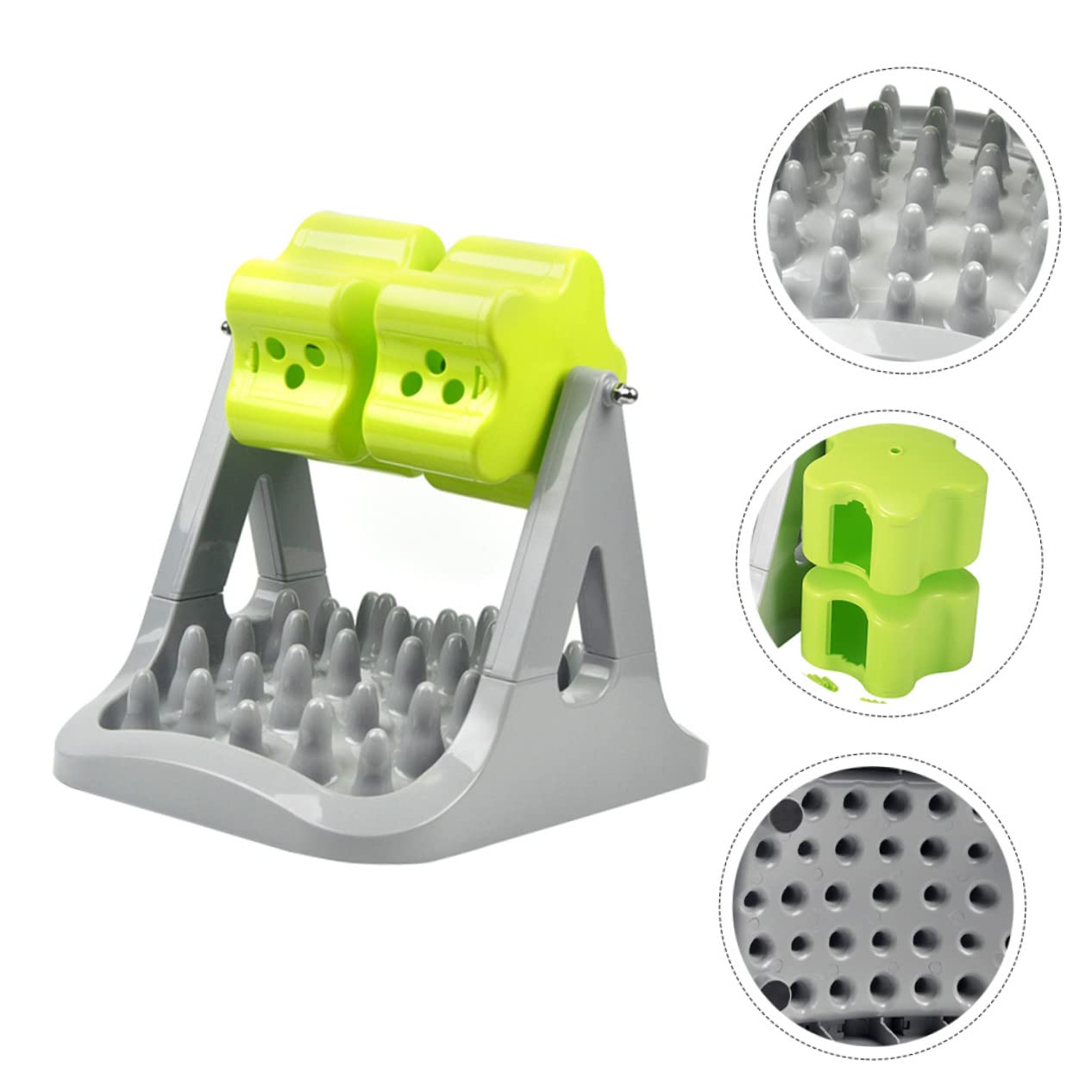 FOMIYES Mangiatoia Automatica Rotante per Cani in Abs, Distributore di Cibo Portatile per Animali, Design Anti-ingozzamento per Addestramento
