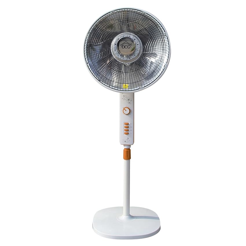 DCG Stufa Elettrica Oscillante 900W Carbon Crystal a Piantana 124cm, 2 Livelli Calore, Anti-Ribaltamento, Basso Consumo SA9680