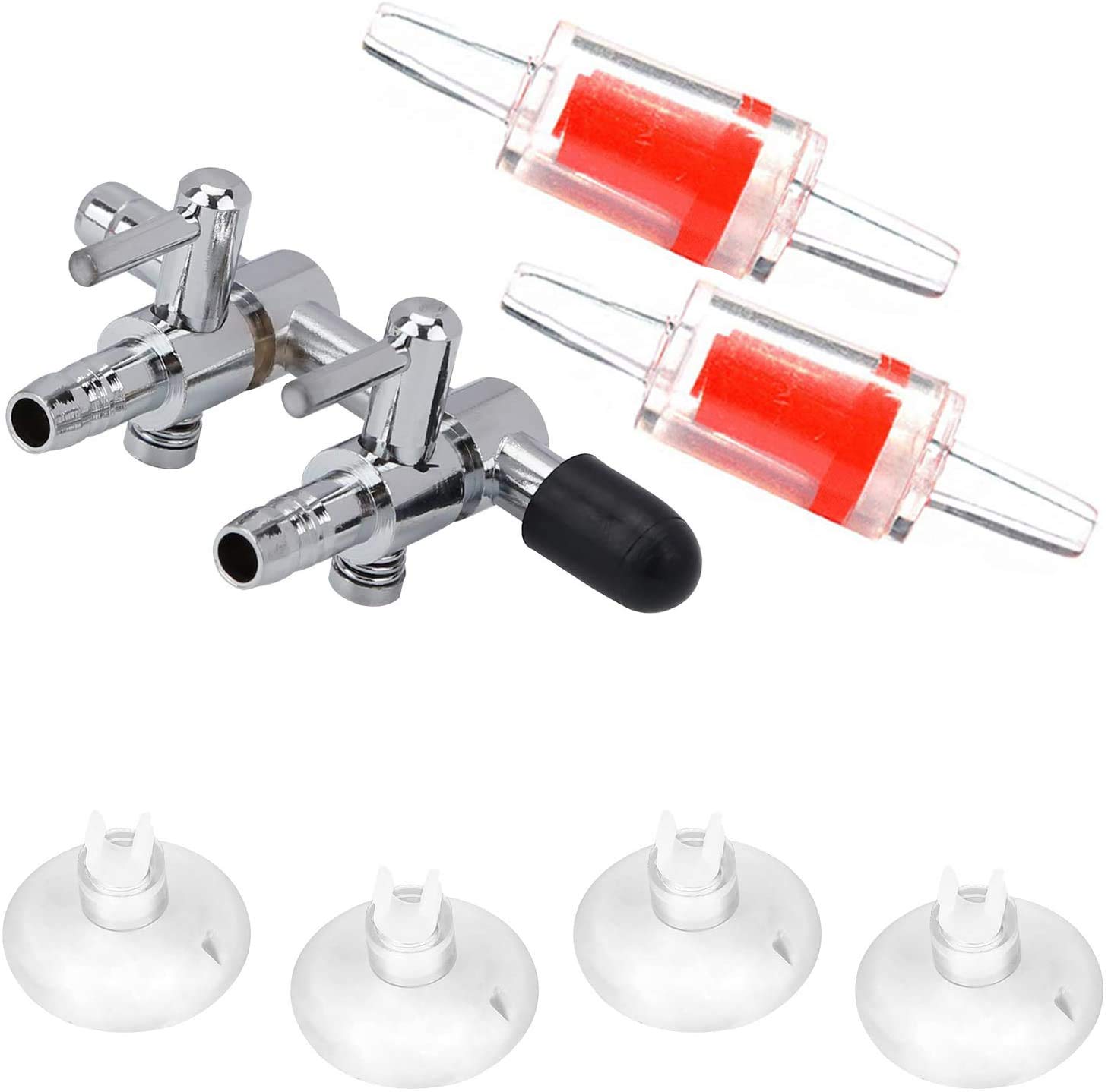 Jainsons Pet Products 2-Way Aquarium Air Flow Control Lever Air Line Devider Valve Splitter Set with 2 Check Valve, and 4 Suction Cups for Fish Tank (B08K38JSXR) Amazon Price History, Amazon Price Tracker