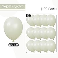 Vista 972 de PartyWoo Nude Balloons 100pcs 12 Inch Apricot Boho Fall Neutral Latex Helium Balloons for Graduation Wedding Anniversary Birthday Boy Baby Shower
