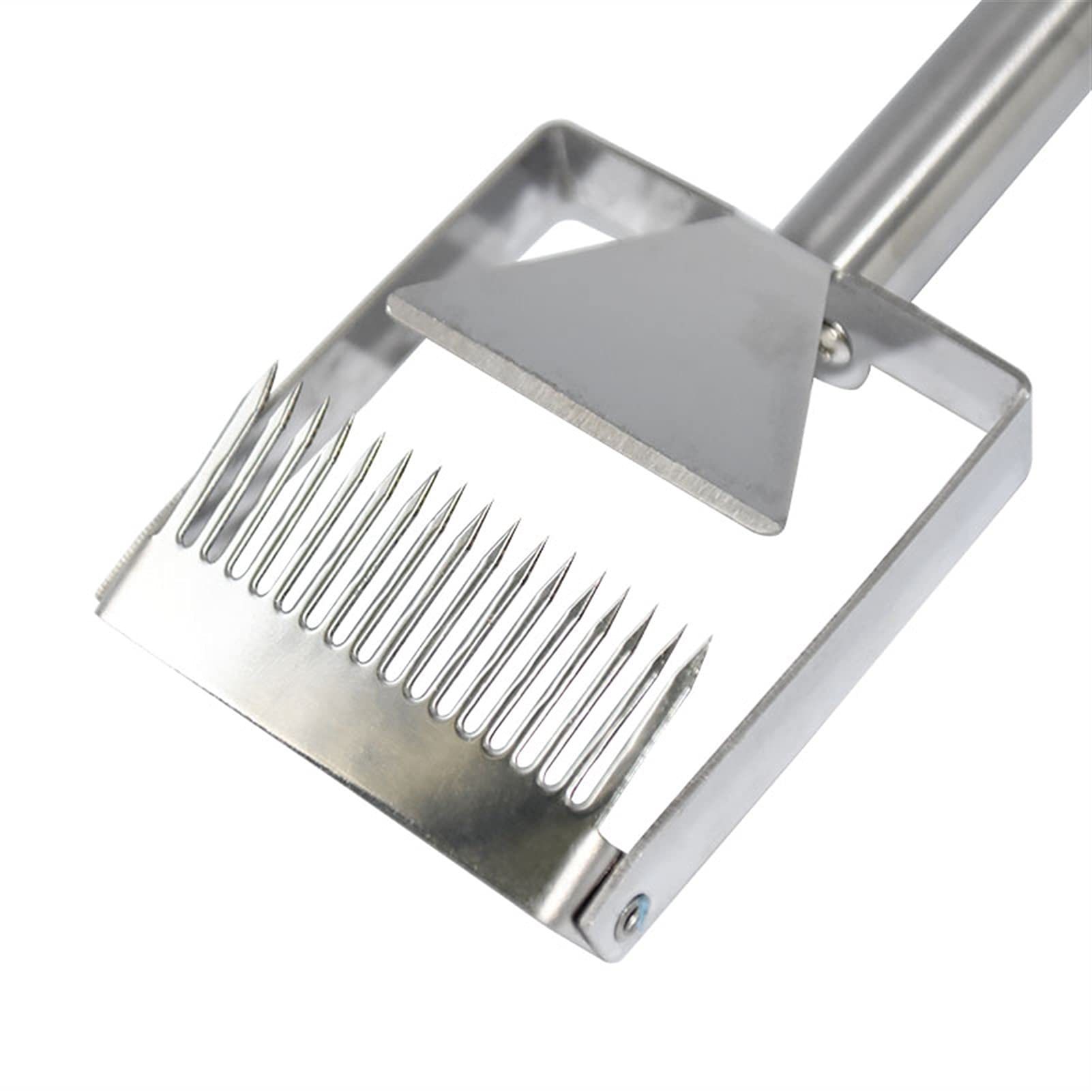 Imkerei-Handschuhe, Imkerei-Messer-Ausrüstung, Entdeckelungsschaber, Honig-Wabenschaber, Edelstahl-Griff-Werkzeug, Entdeckelungsgabel, Imkerei (Farbe: Edelstahl)