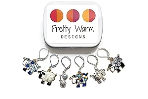 Sheep Crochet Stitch Markers with Unique Yarn Storage Case