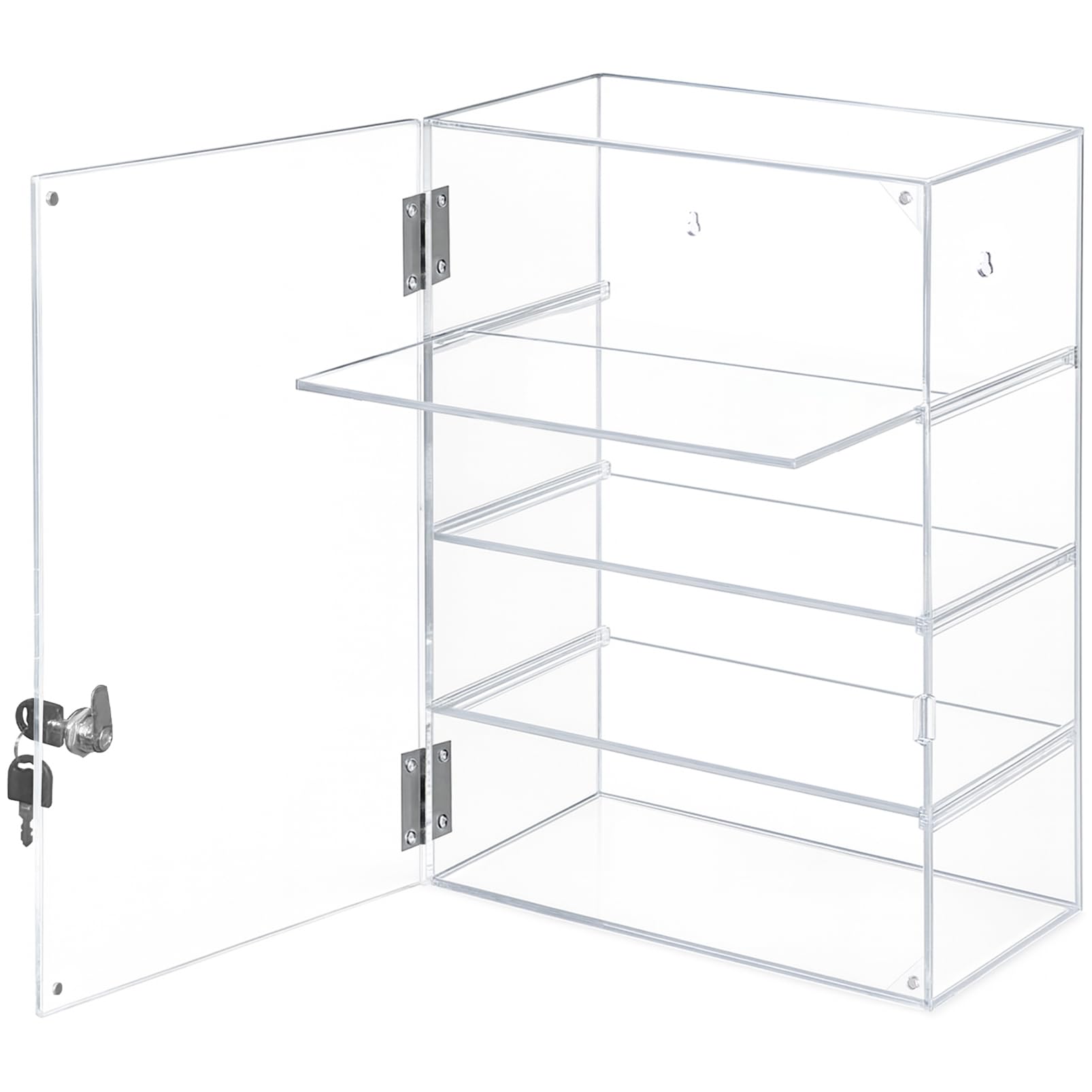 Photo 1 of Acrylic Display Case with Lock – Acrylic Storage Chest for Figures, Collectibles, Jewelry, Expensive Items & More – Secure and Organized Storage (3.7" Adjustable)