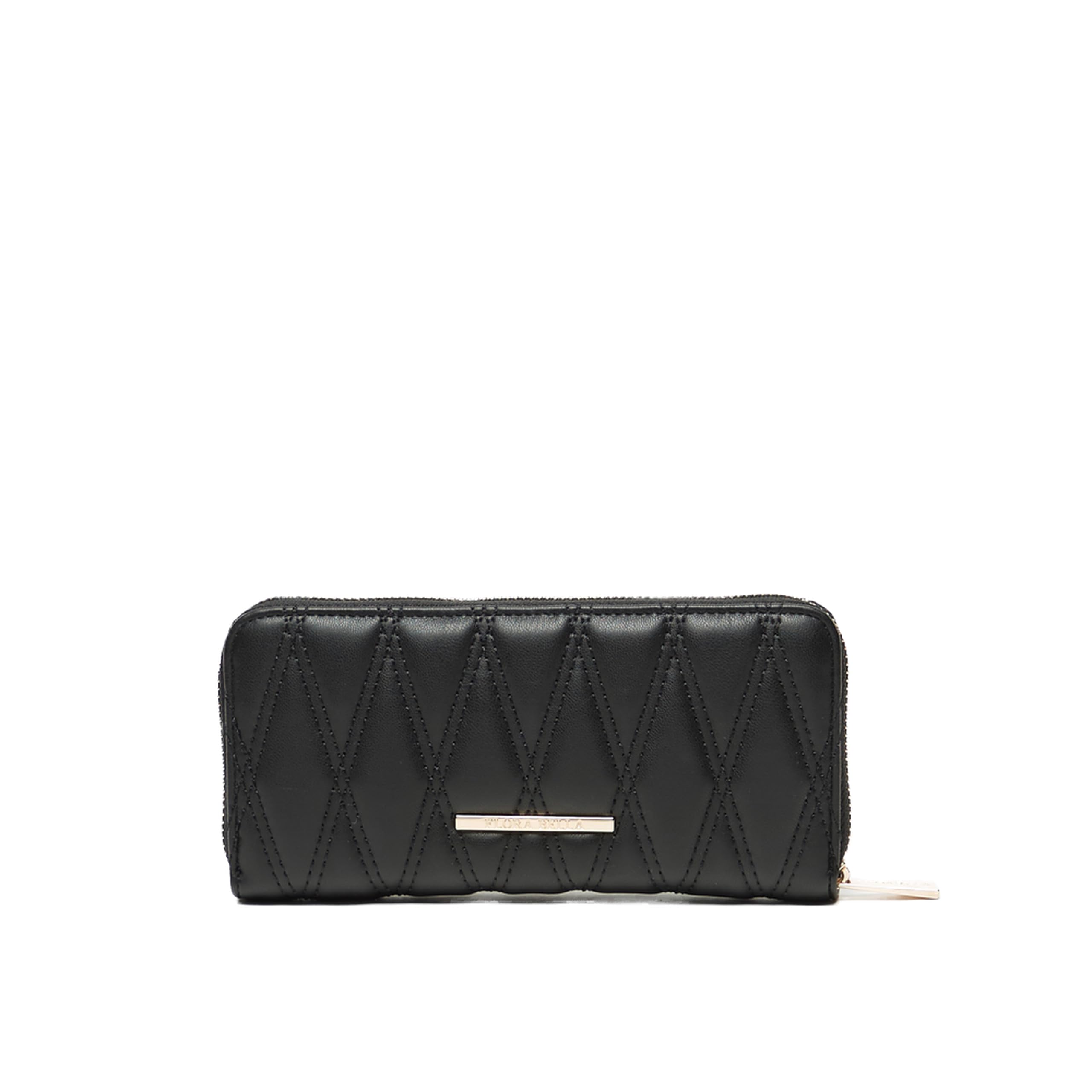 SX-Flora BellaFlora Women Quilted Zip Around Wallet One Size Black