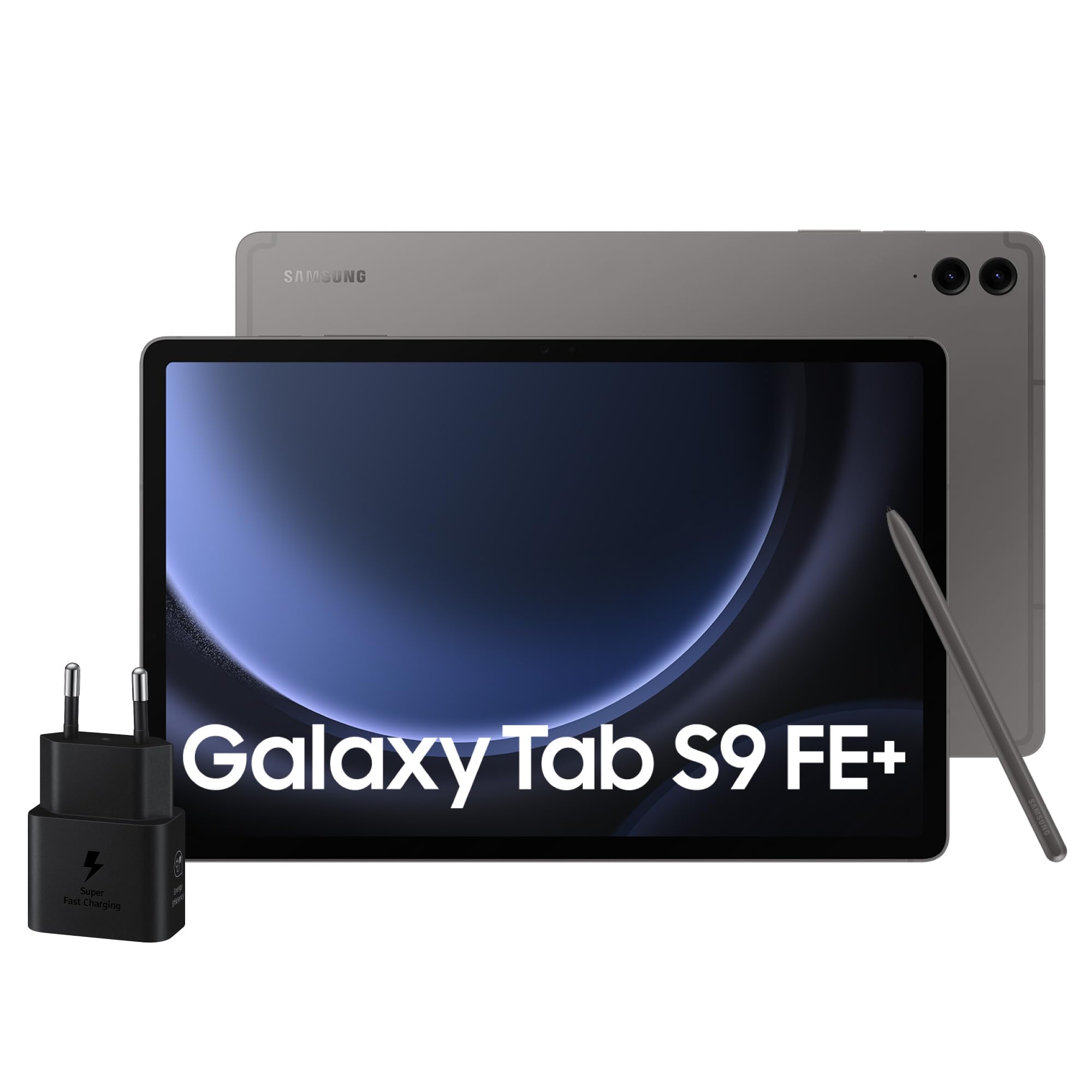 Samsung Galaxy Tab S9 FE+, Caricatore incluso, Display 12.4" TFT LCD PLS, Wi-Fi, RAM 8GB, 128GB, 10.090 mAh, Exynos 1380, Android 13, IP68, Gray, [Versione italiana] 2023