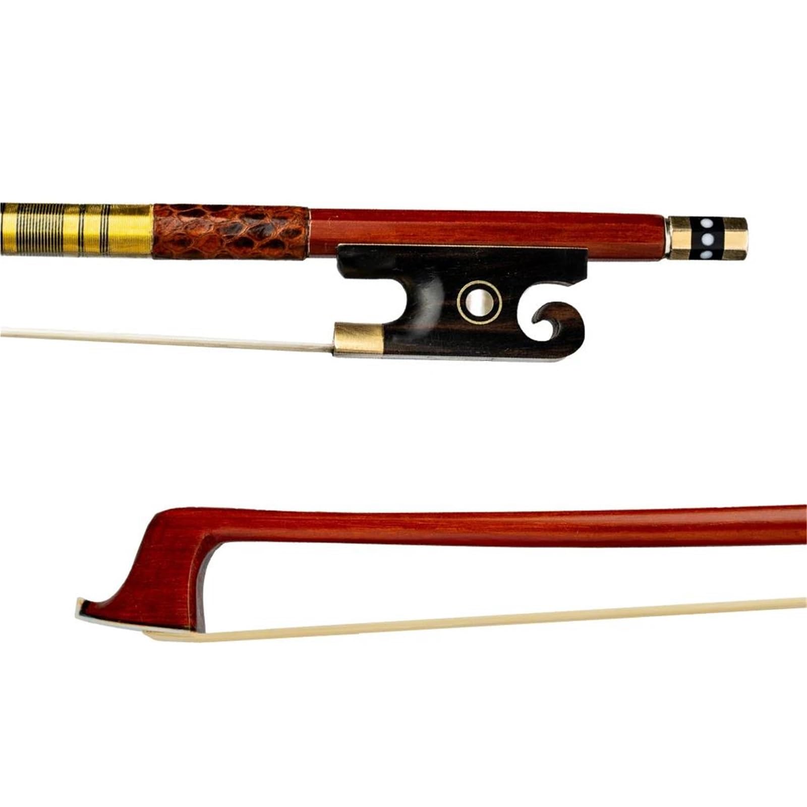 Musikliebhaber Geigenbogen 4/4 3/4 1/2 Violinbogen Aus Brasilianischem Holz Natürliches Pferdehaar Musikinstrumente Zubehör(1/2)