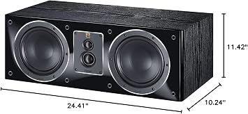 Magnat Signature Center 53 180W 3-Way Bass Reflex Speaker, Black