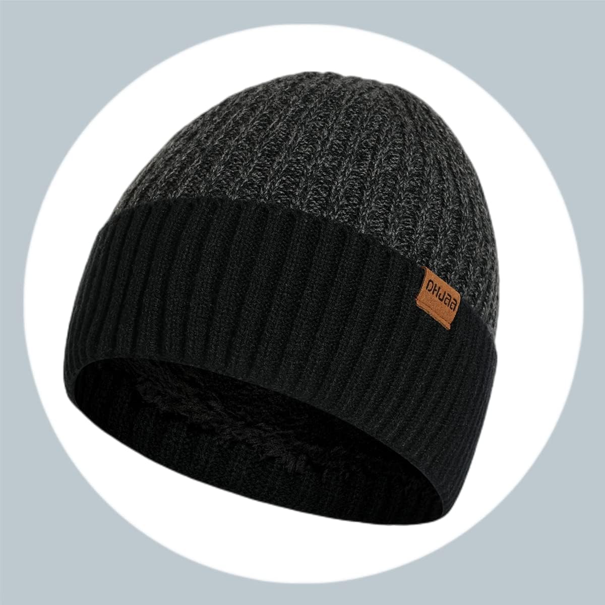 JTJFIT Winter Warm Knit Beanie Hat Long Neck Scarf Touchscreen Gloves Set with Knit Fleece Lined Skull Caps for Men - Image 2