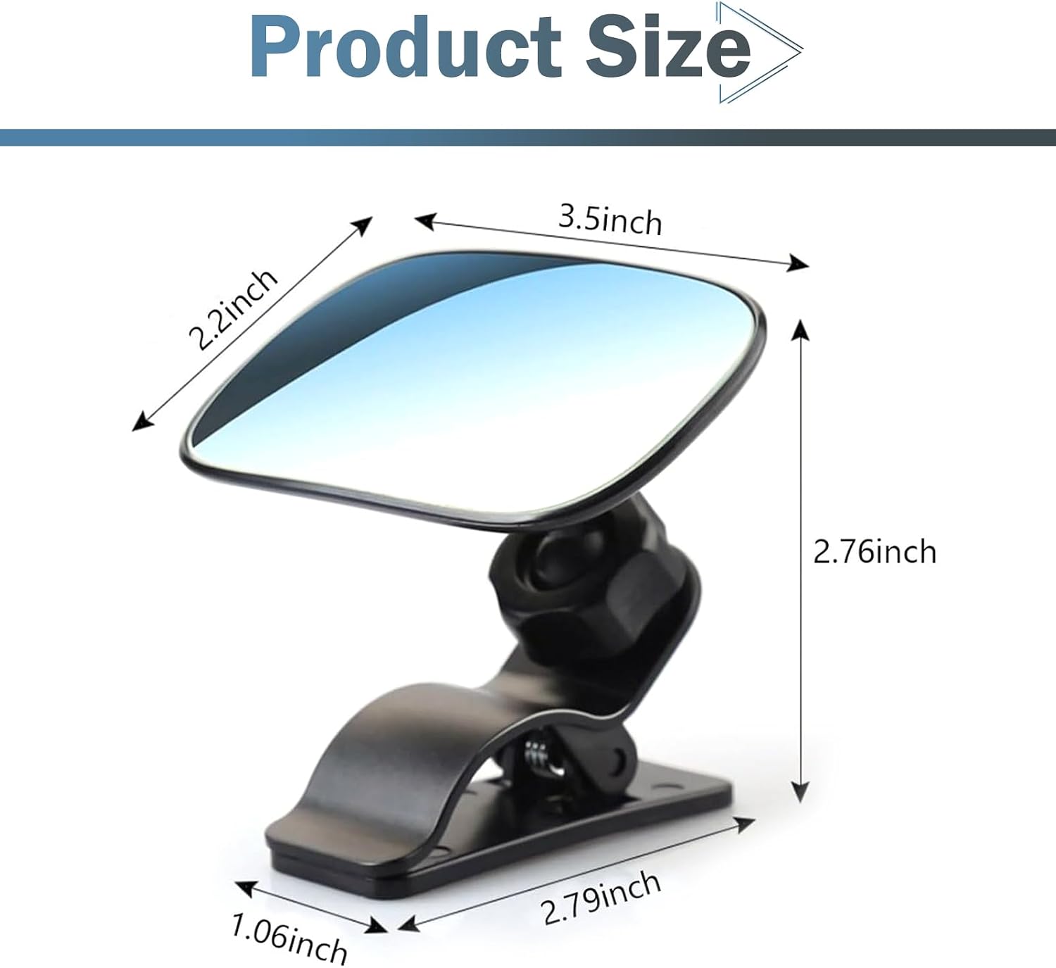 WZP Car Interior Rearview Mirror, Adjustable 360° Wide Angle Convex Mirror, Clip-on Forward-Facing Baby Mirrors for Car Seat, Suitable for Observing Children in the Rear