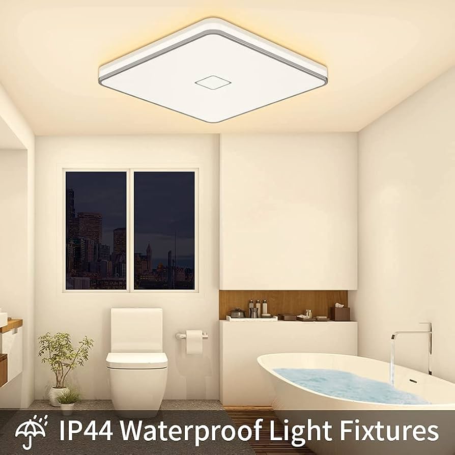 12 Inch Square LED Fixture OOWOLF 25W LED Flush Mount Ceiling Light ...