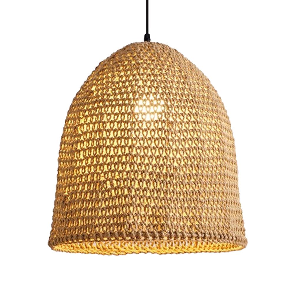 LQZCXMF Rattan Chandelier Basket Wicker Pendant Light Fixtures Beige Boho Island Ceiling Light Fixtures Rattan Pendant Lamp E26 Socket 19.7" Bedroom Nooks Decor for Dining Room Kitchen Living Room