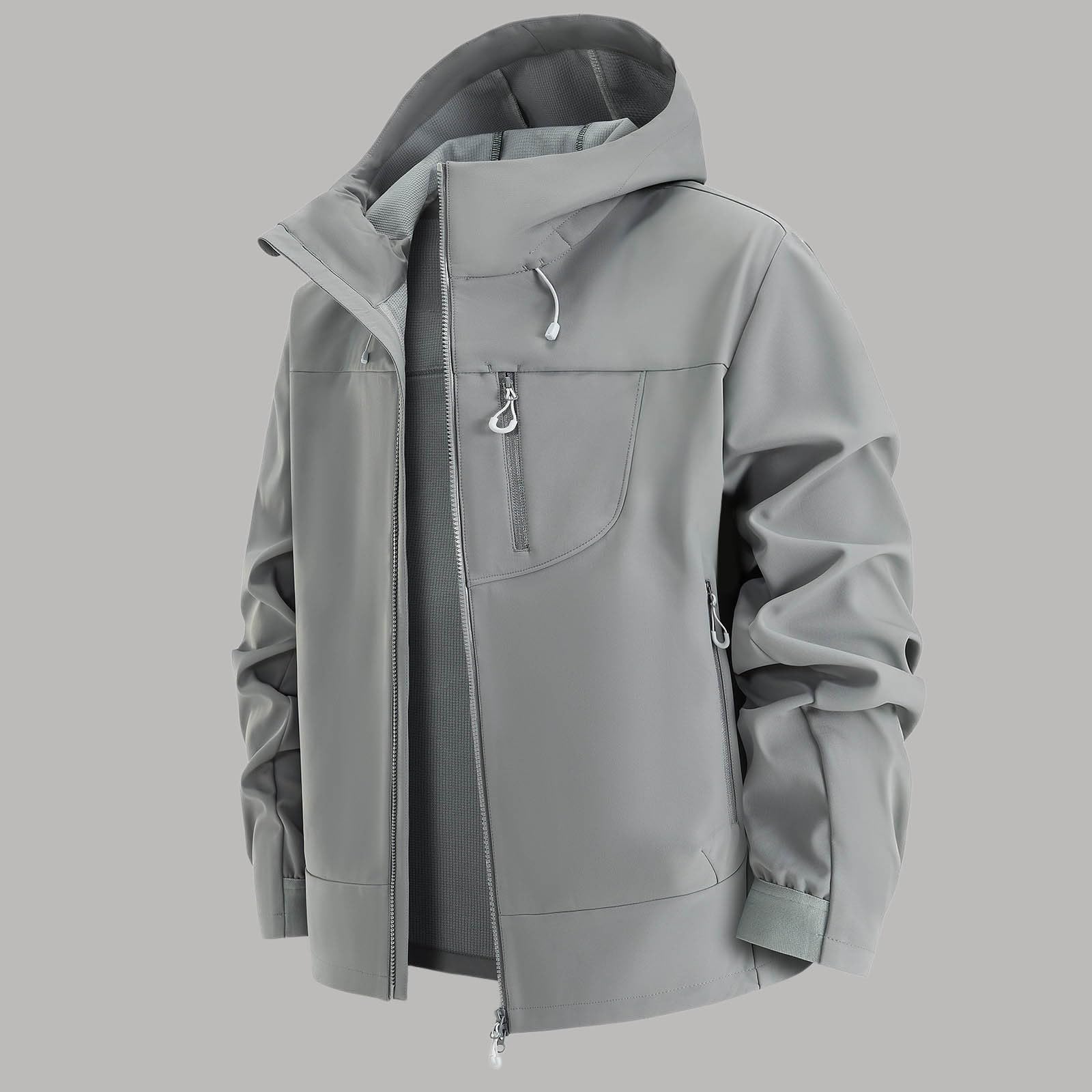 Allwetter-Softshell-Fleece-gefütterte Jacke, winddicht, wasserabweisend, Outdoor, Wandern, warmer Wintermantel