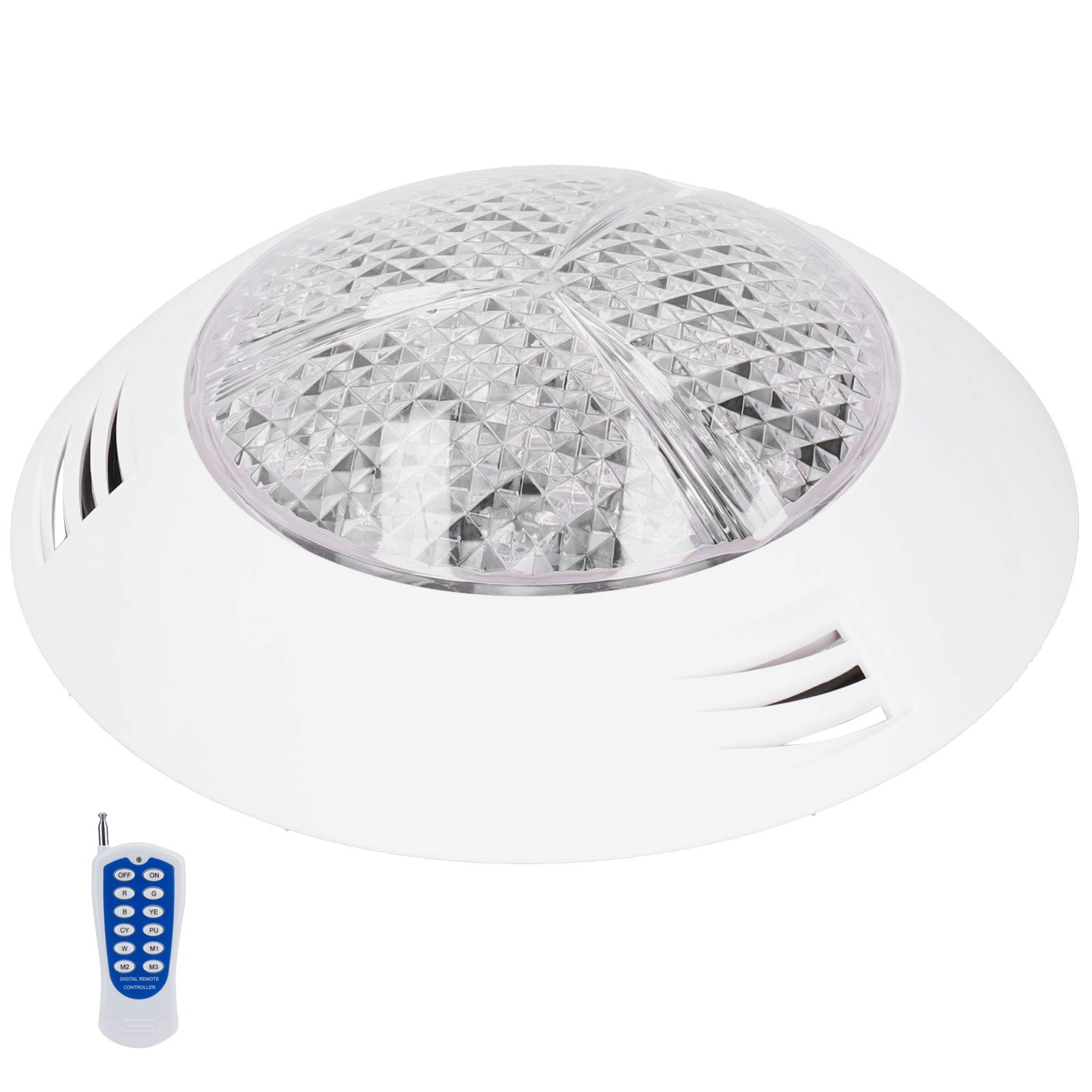 Lampada subacquea RGB per piscina 24LED con telecomando a 12 tasti IP68 impermeabile 24W AC12V