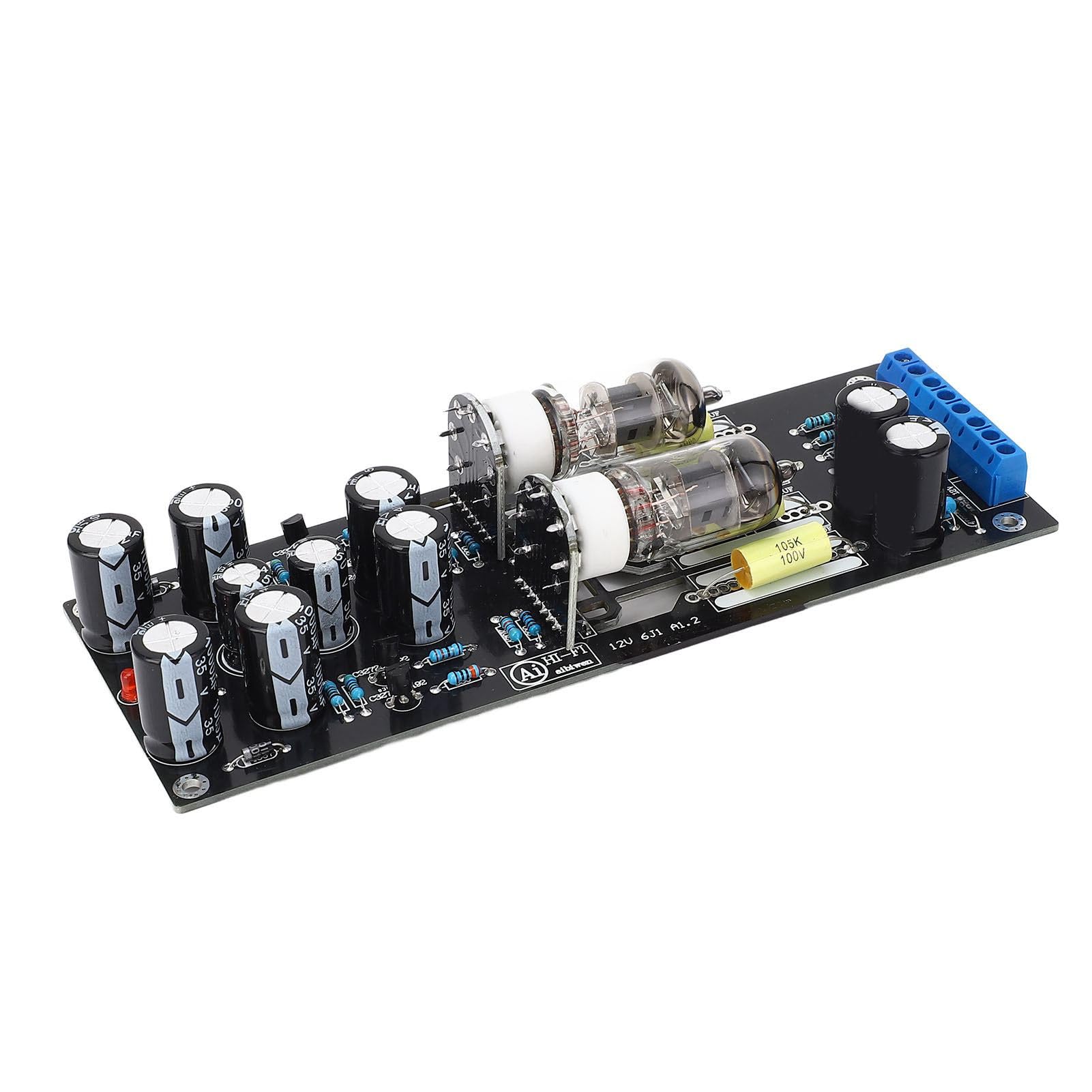 Płytka przedwzmacniacza lampowego 6J1 Moduł wzmacniacza przedwzmacniacza mocy HIFI z diodą LED AC 12 V Wysokiej jakości wzmocnienie dźwięku dla systemów kina domowego i