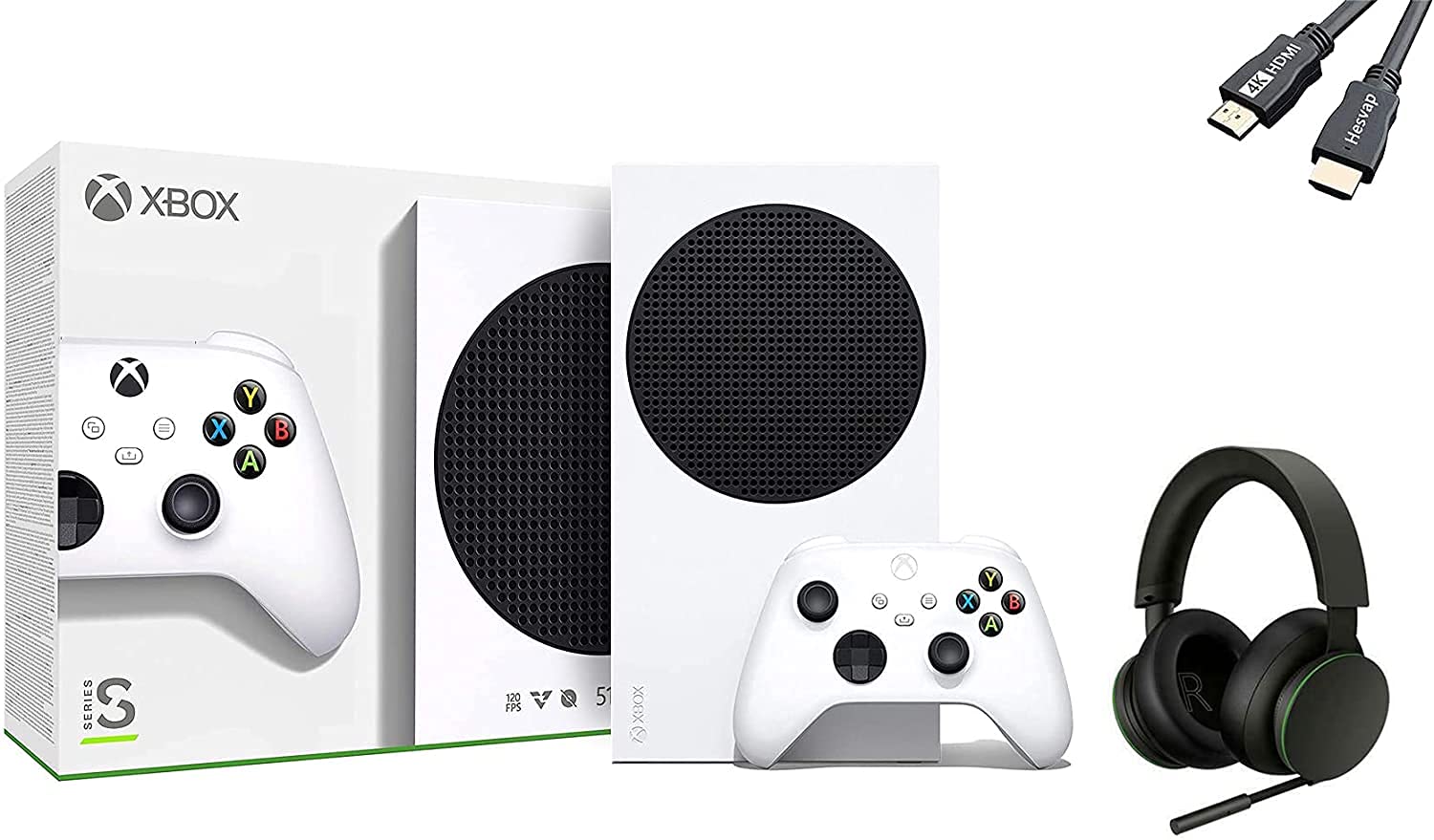 Xbox Series S 512GB SSD All-Digital Console (Disc-Free Gaming), 1440p Gaming Resolution, AMD FreeSyn