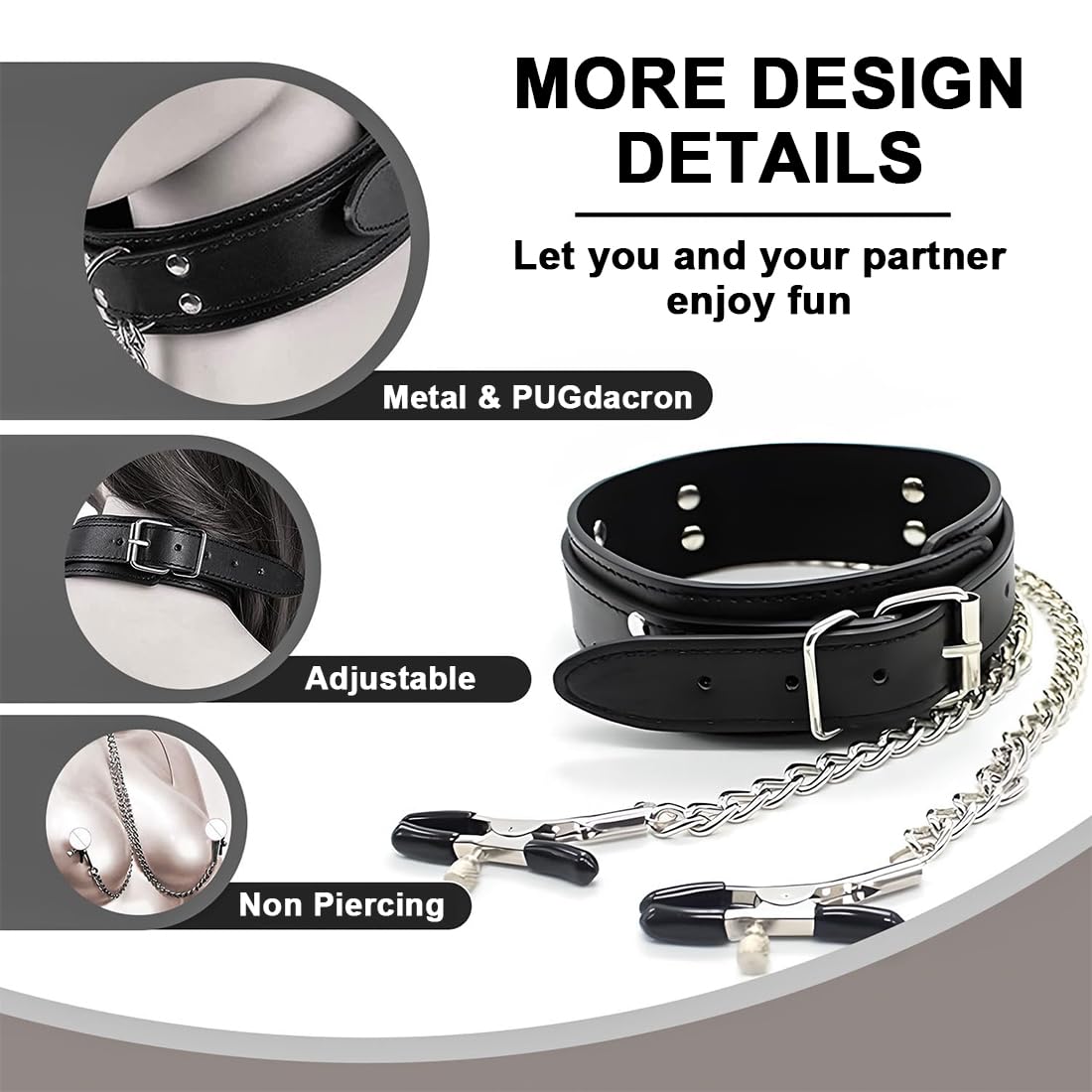 Morsetti per capezzoli Capezzoli Sesso estremo Clitoride Clip Labia Catena Clip Stimolazione capezzoli Donne BDSM Capezzolo Giocare Giocattoli erotici per le donne Donne Coppie Amanti