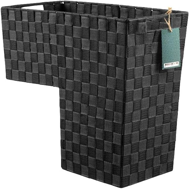 Stairs Basket for carpet and wooden stairs with Handles Nylon-Woven (Dark Grey) - HomeModele