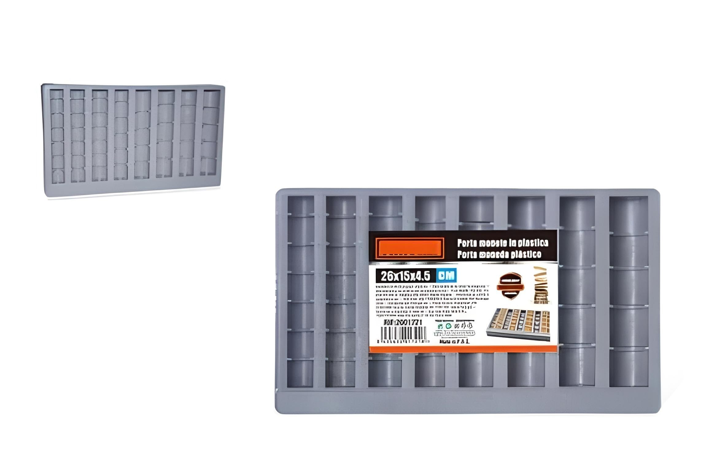 Vassoio Organizer Per Monete | 8 Scomparti | In Plastica | 33x18.5x2 Cm | Per Euro - Foto 12