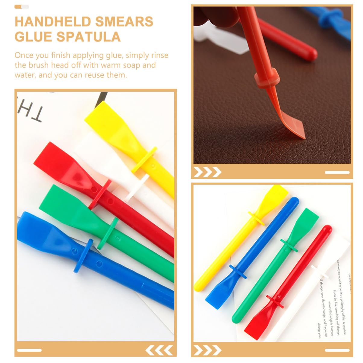 OSALADI 4 Set Striscio Di Colla Fai Da Te Glue Bastoncini Applicatori Di Colla Bastoncini Di Colla Jumbo Adesivo Spalmatore Di Colla Per Pellame Spatola Per Colla Materiale Pp 10 Pezzi * 4