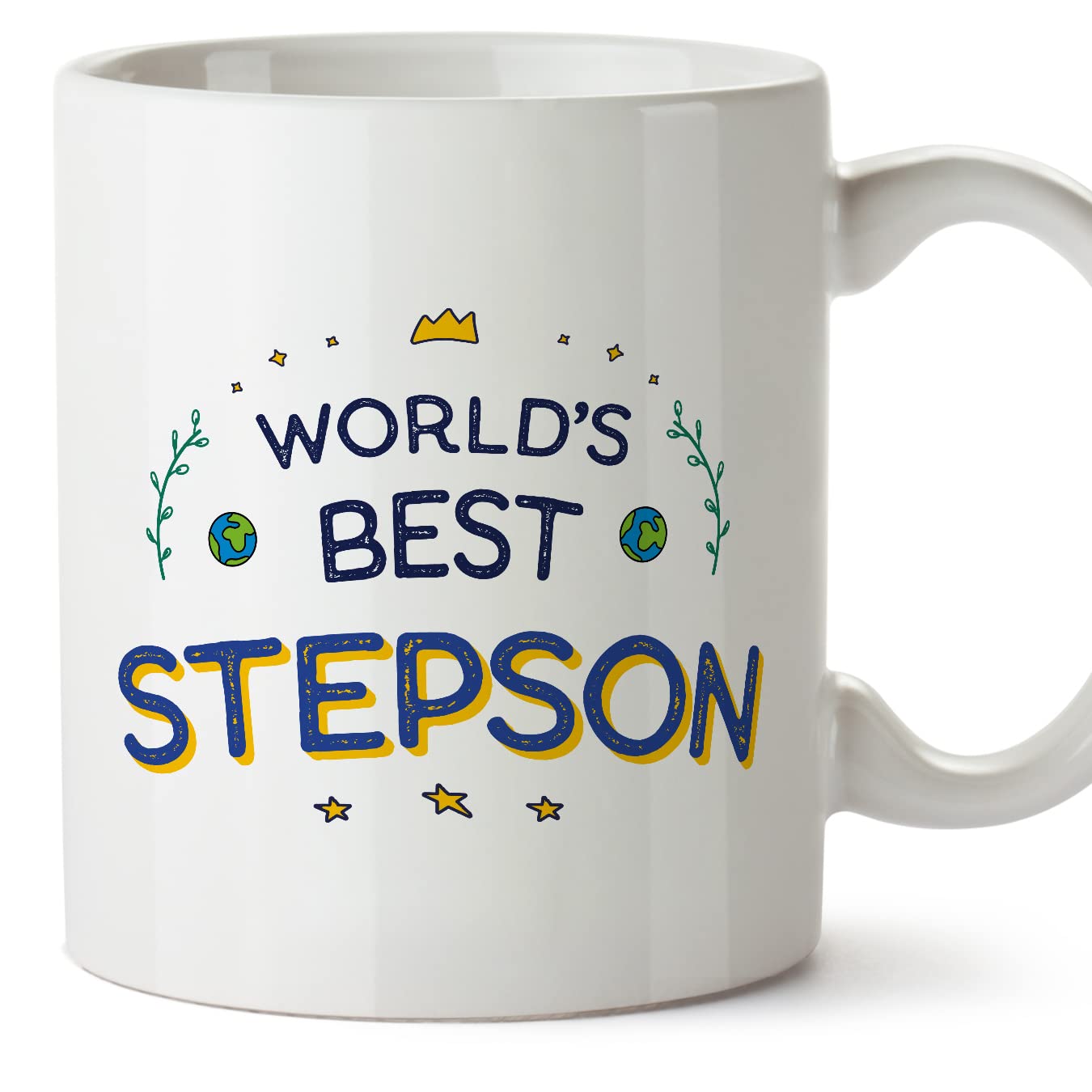 MUGFFINS Stepson Mug - in English - World's Best - Funny Gift - Ceramic 11oz Mug